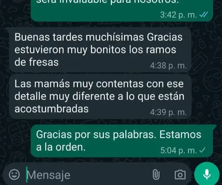 El servicio y el regalo le encantaron