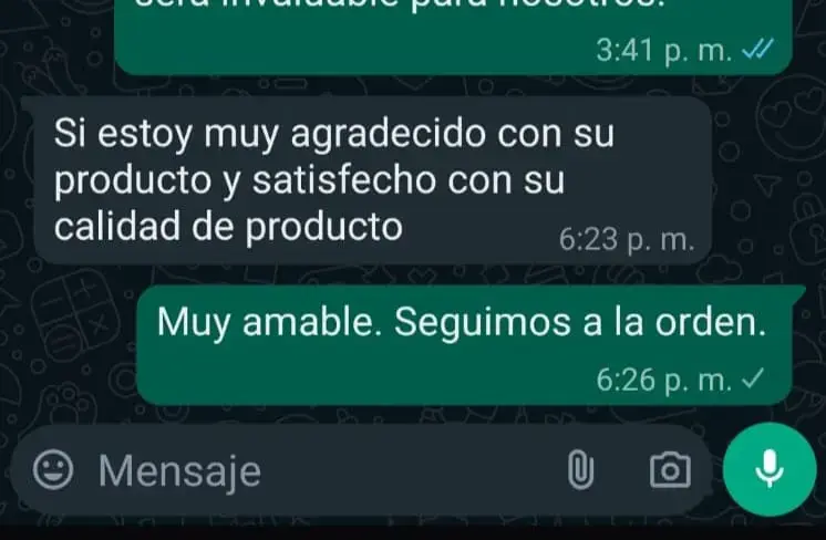 El servicio superó mis expectativas, estaré encantado de recomendarlos